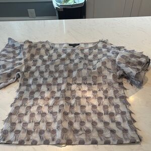 Banana Republic Festive Fringe Polka Dot Blouse